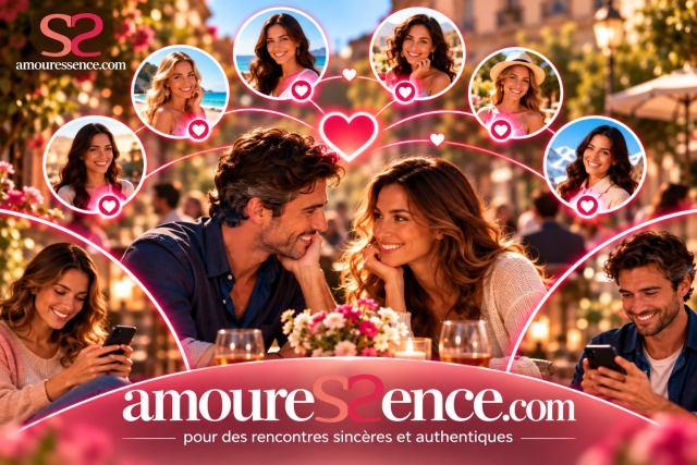 Illustration Amouressence de Faire des rencontres entre célibataires sur le site Amouressence