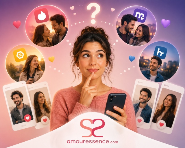 Illustration Amouressence de Quelle application de rencontre est faite pour moi ?