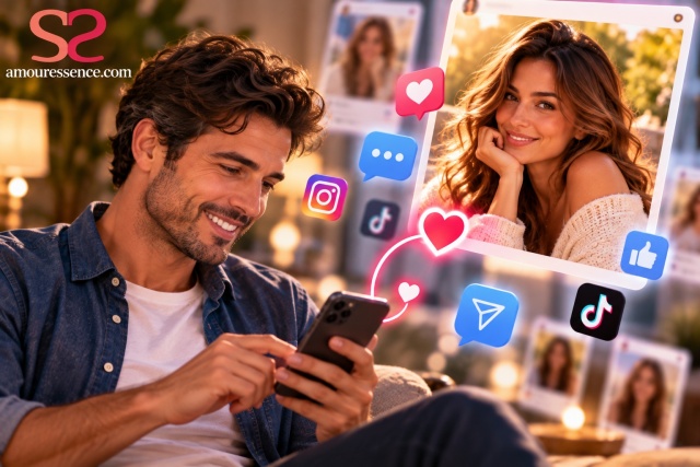 Illustration Amouressence de Comment draguer sur les réseaux sociaux